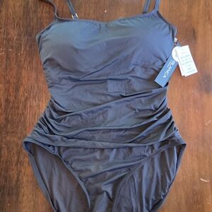 La Blanca Charcoal One Piece Swimsuit